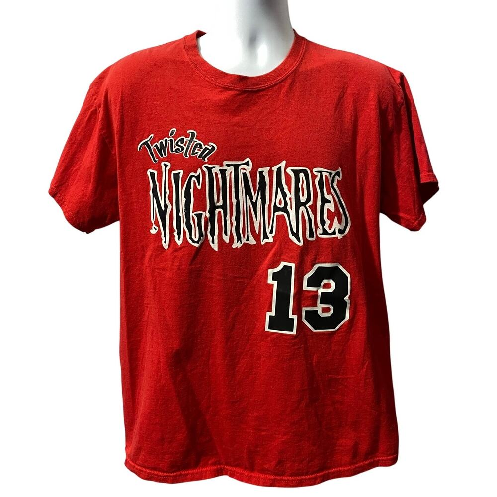 TWISTED NIGHTMARE BAND SHIRT — Florida Metal Graphic Tee Adult Large Red